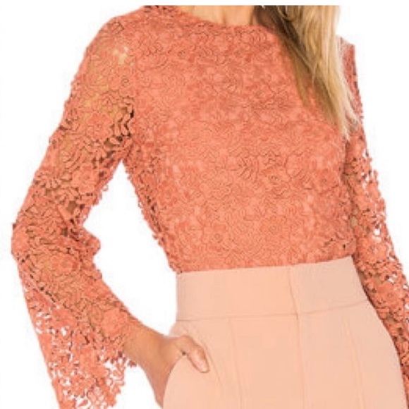 Alice + Olivia Tops - Alice and Olivia Pasha Chic Feminine Floral Embroidered Eyelet Size Medium